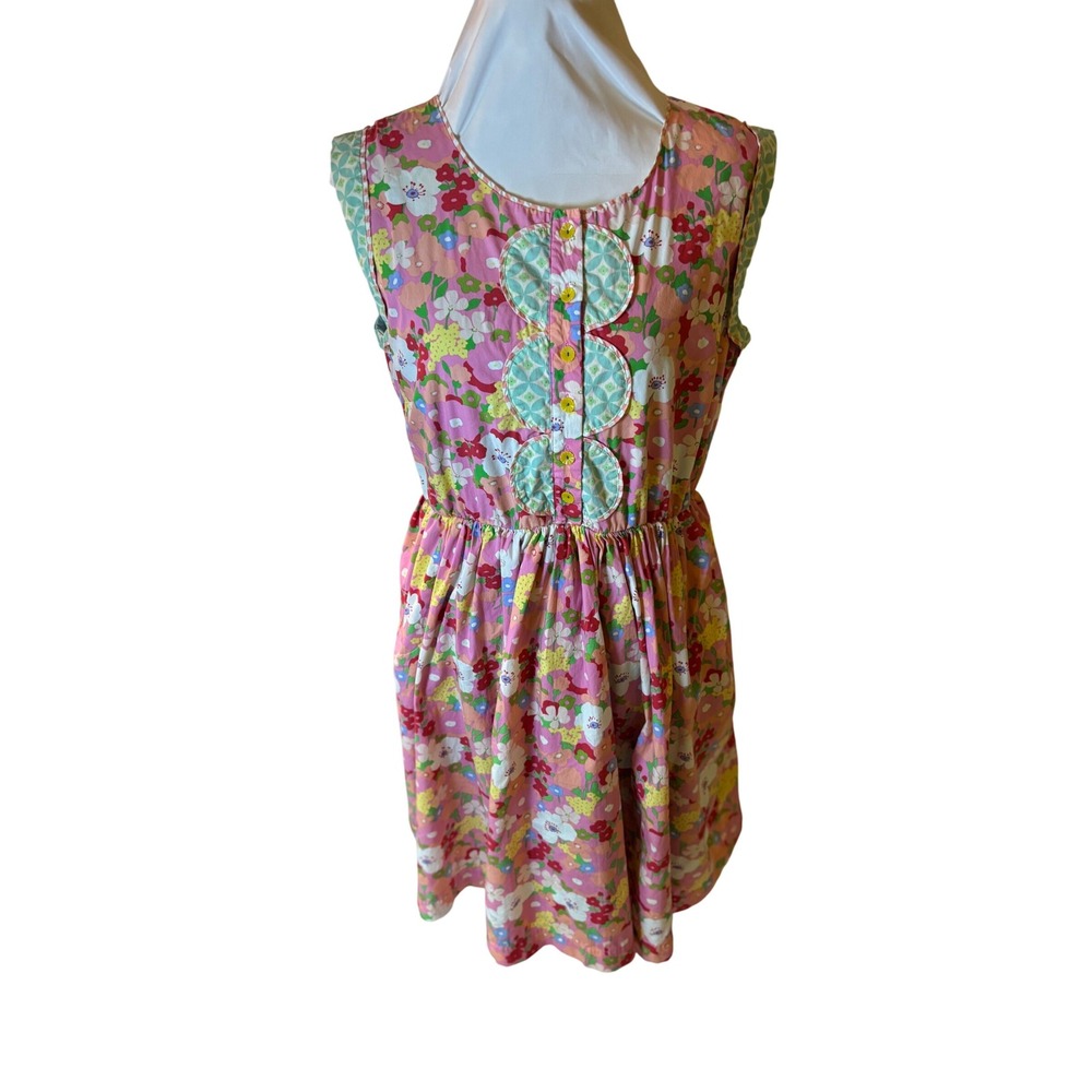 Matilda Jane Girls Floral Print Dress Size L Sleeveless Summer Party Cute
